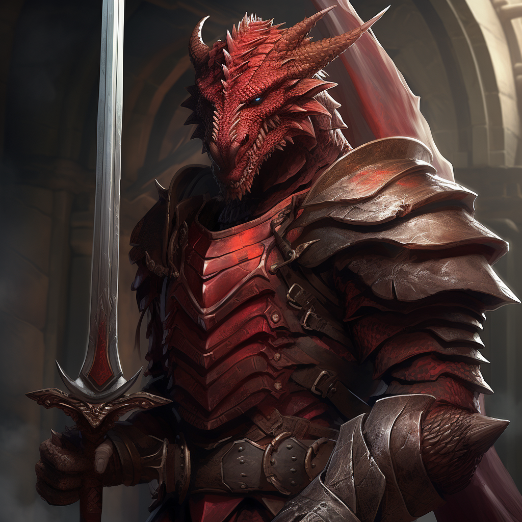drakeide rouge heskan guerrier barbare